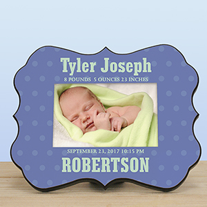 Personalized Baby Scalloped Frame